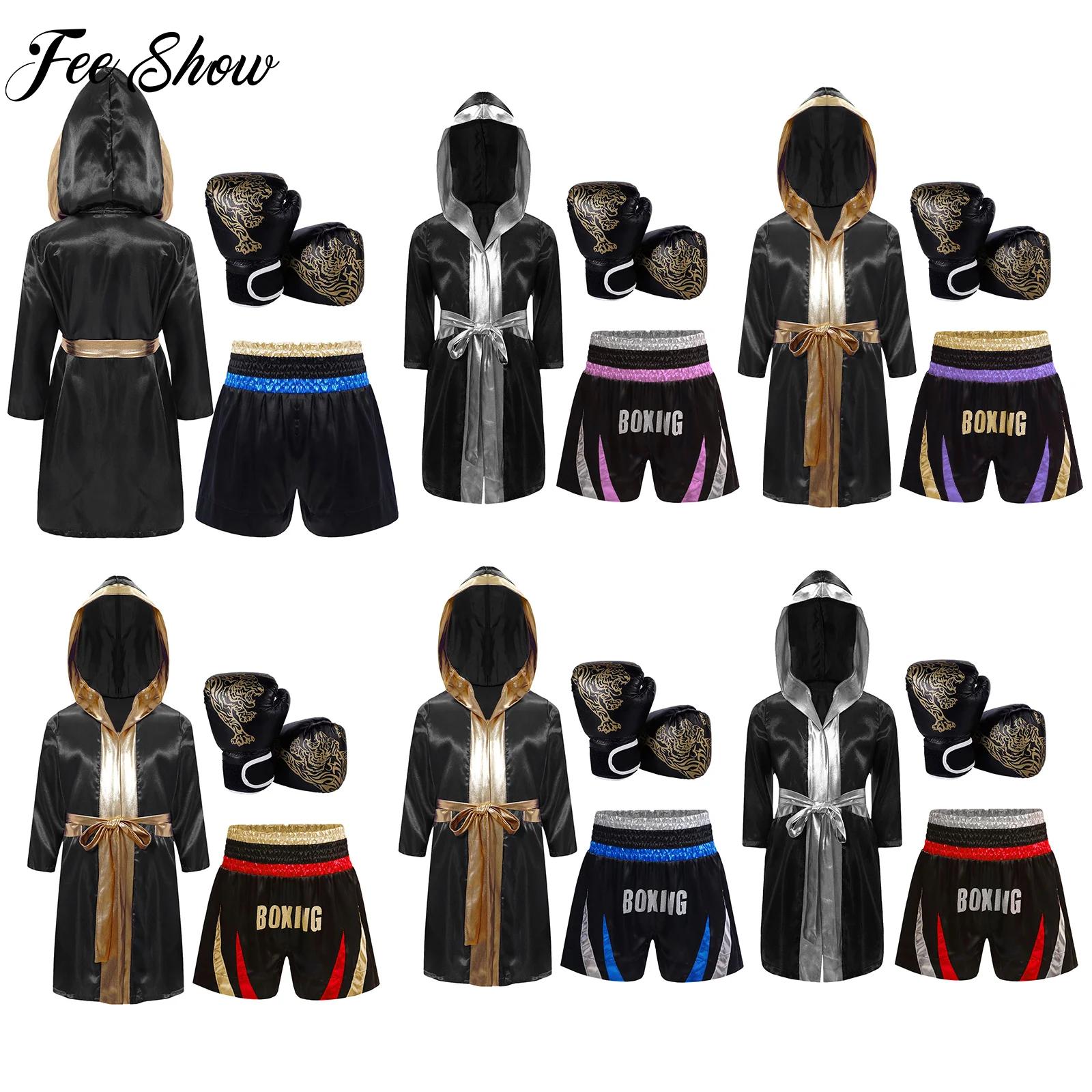Boxing Glove Set - Kids Boys Girls Boxing Robe Training