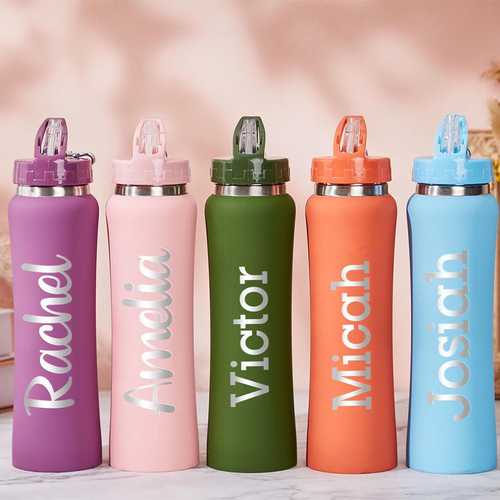 Sports Equipment And Names - Personalized Name Stainless Steel Water Bottle
