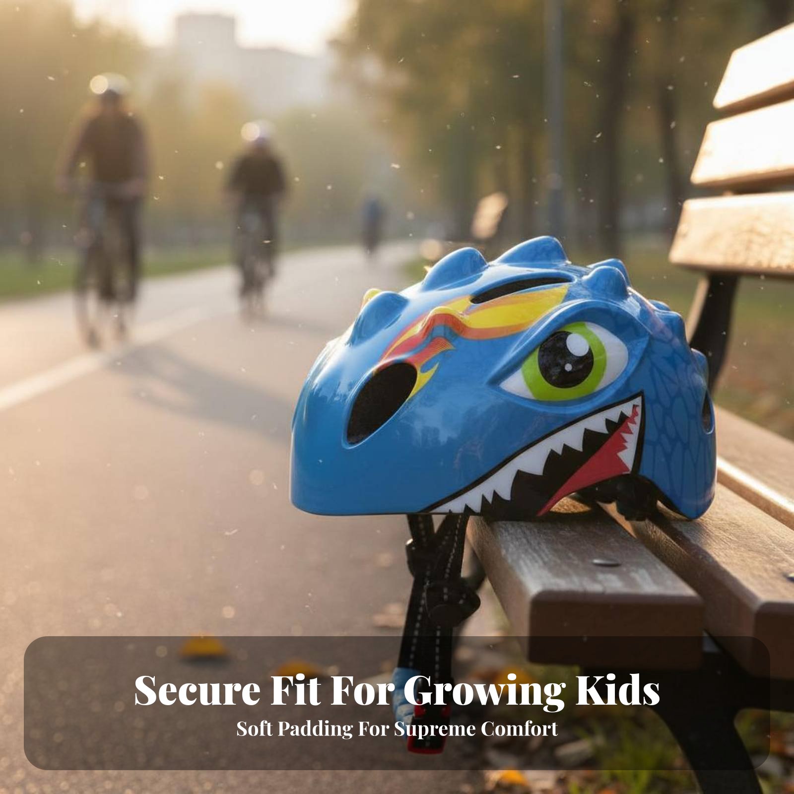 Sports Equipment For Kids - Cartoon Dinosaur Helmet Versatile Kids Bike