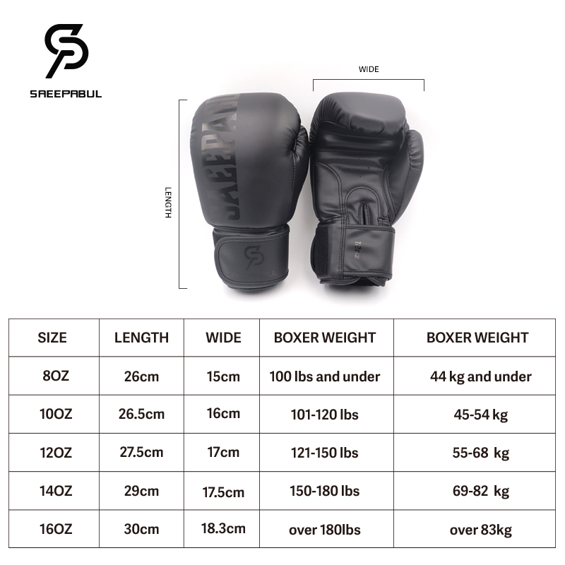 Boxing Gloves 8 10 12 14 16OZ  - огляд і ціна Boxing Glove Set