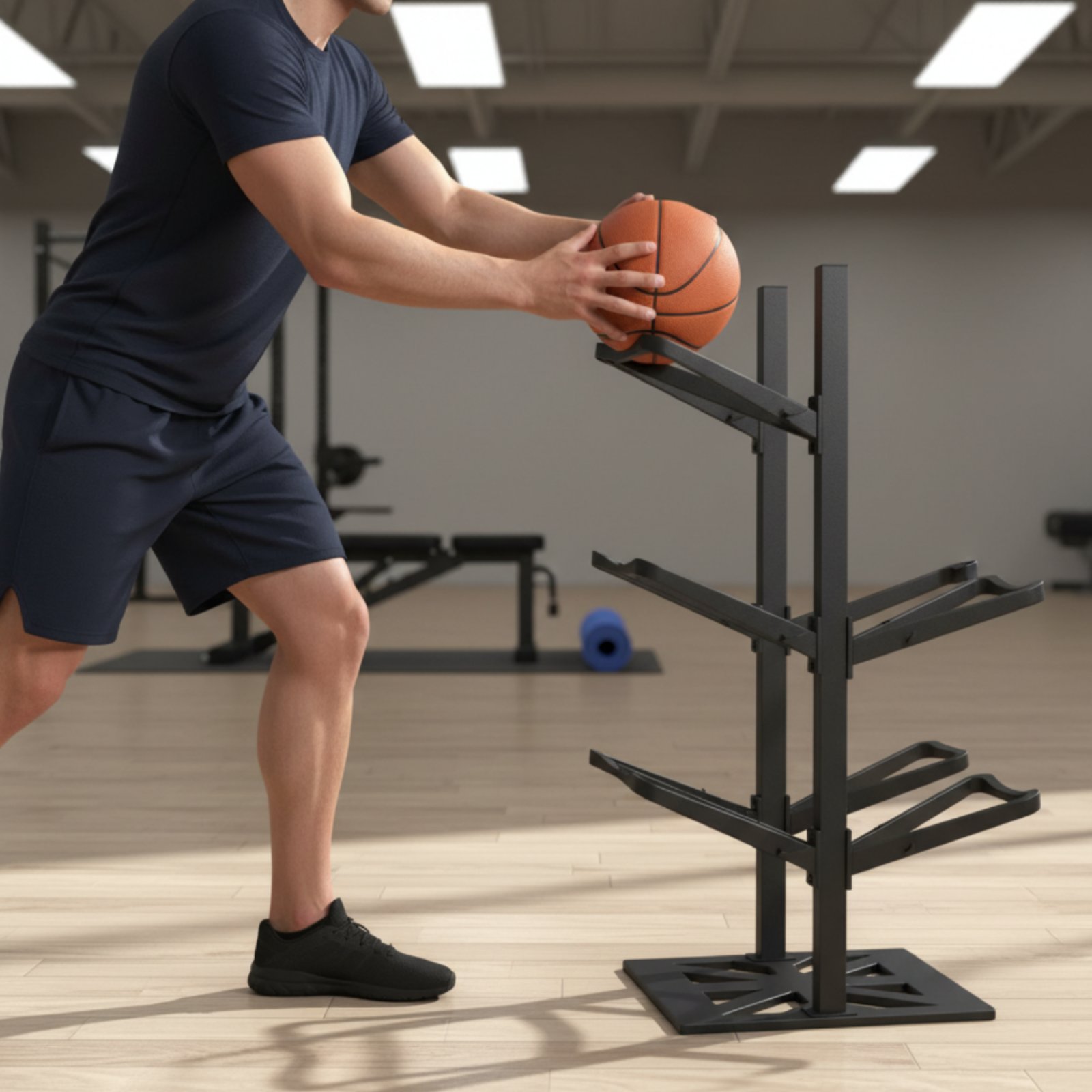 Basketball Rack Space Saving B - огляд і ціна Sports Equipment Garage Organizer