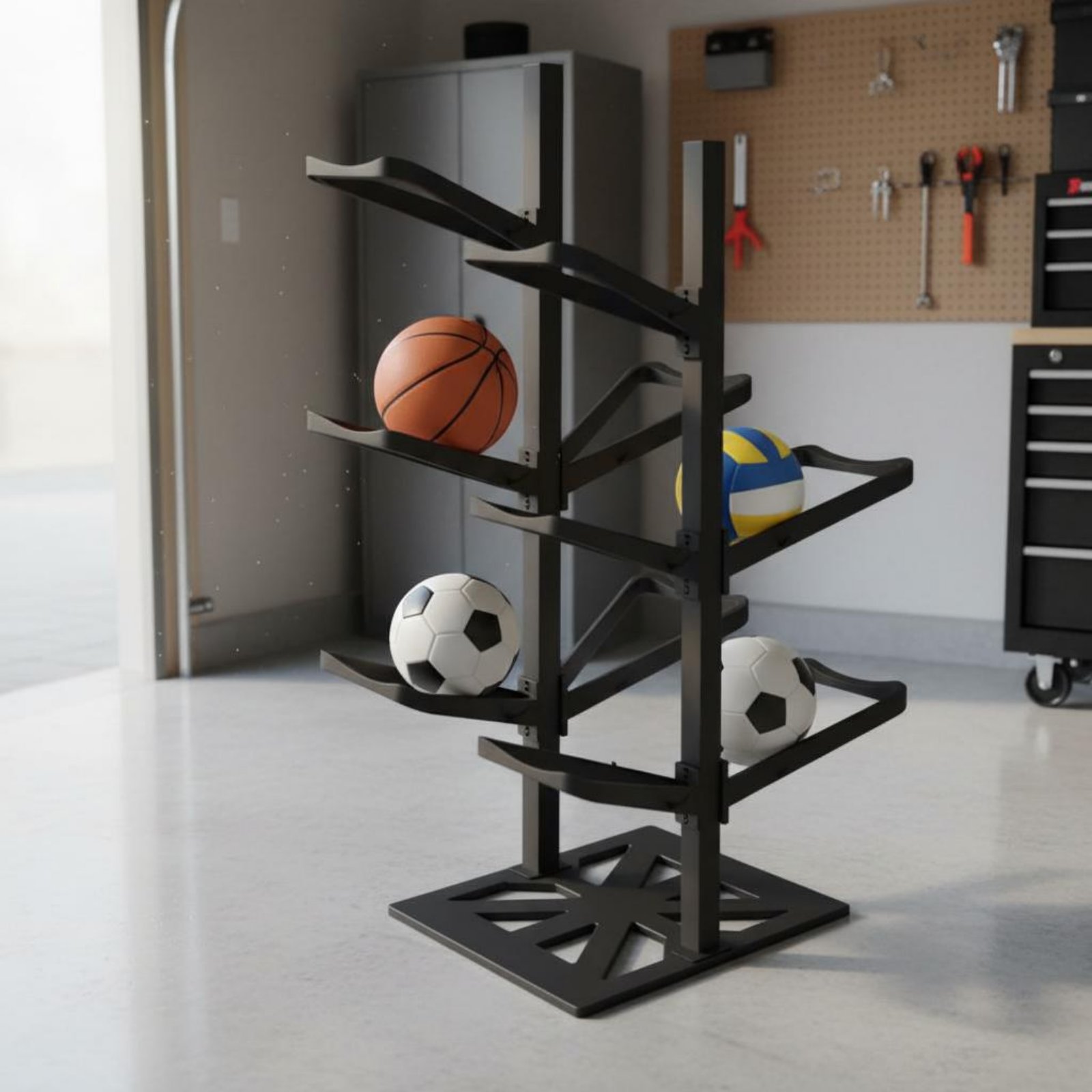 Basketball Rack Space Saving B - огляд і ціна Sports Equipment Garage Organizer