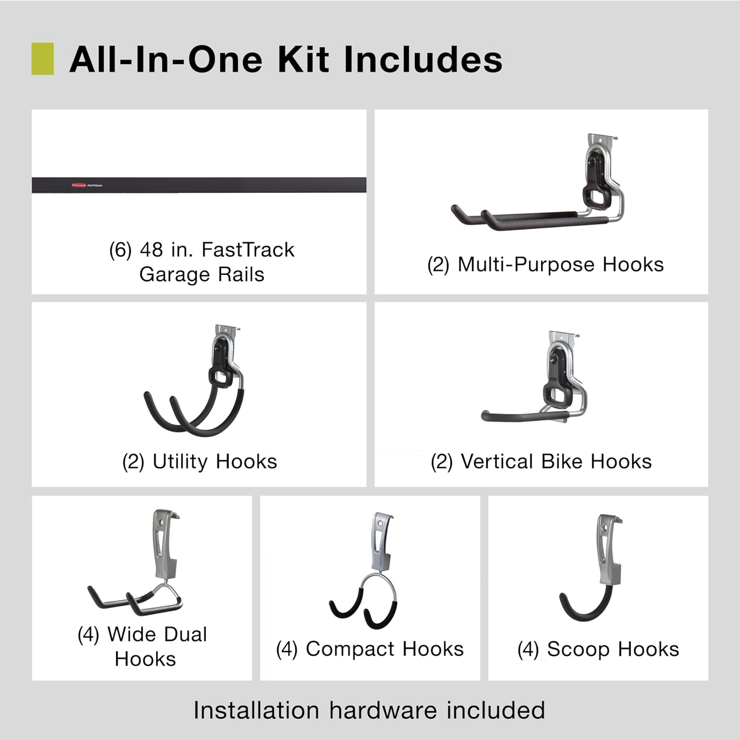 24-Piece Wall Mounted Garage S - огляд і ціна Sports Equipment Garage Organizer
