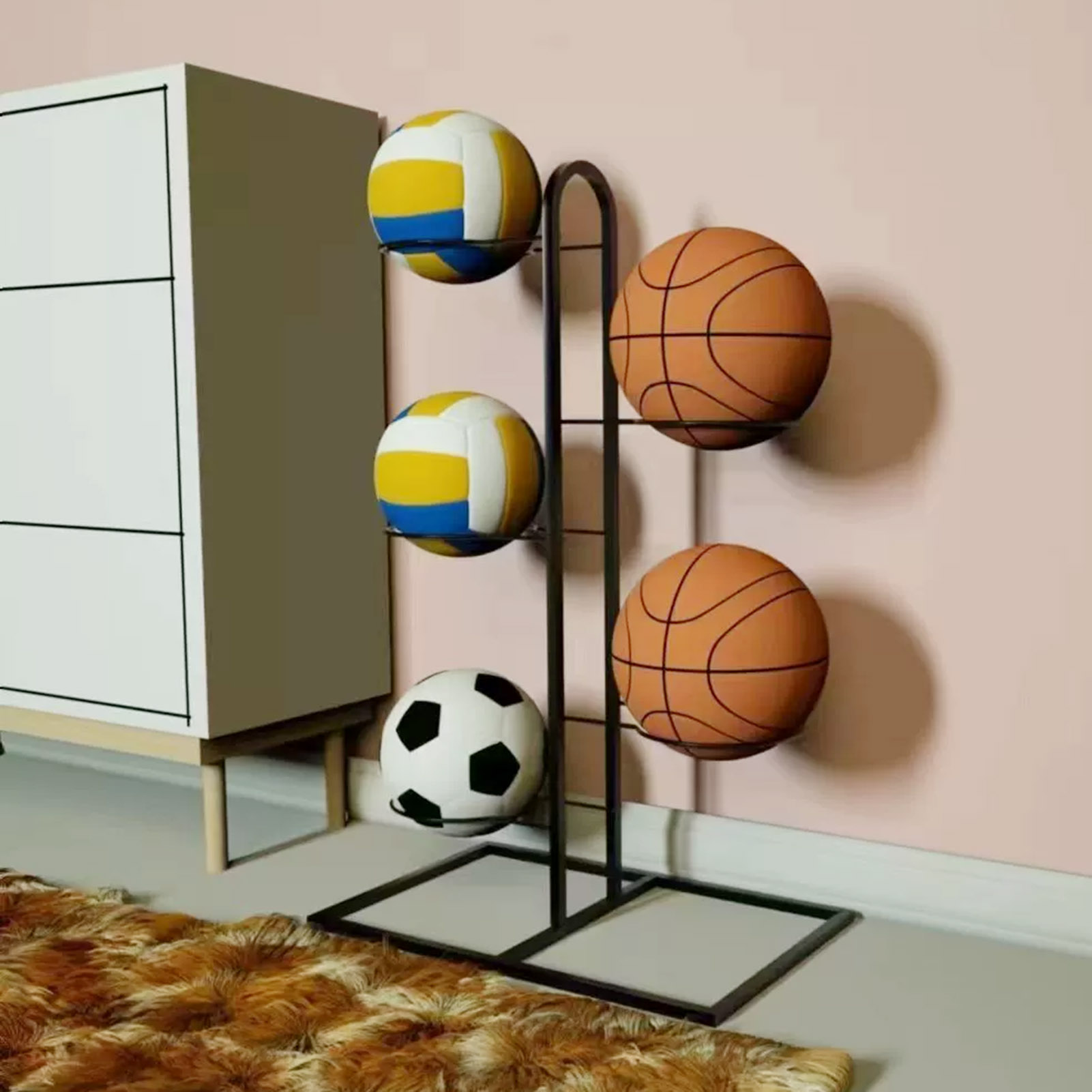 Foldable Basketball Rack Multi - огляд і ціна Sports Equipment Garage Organizer