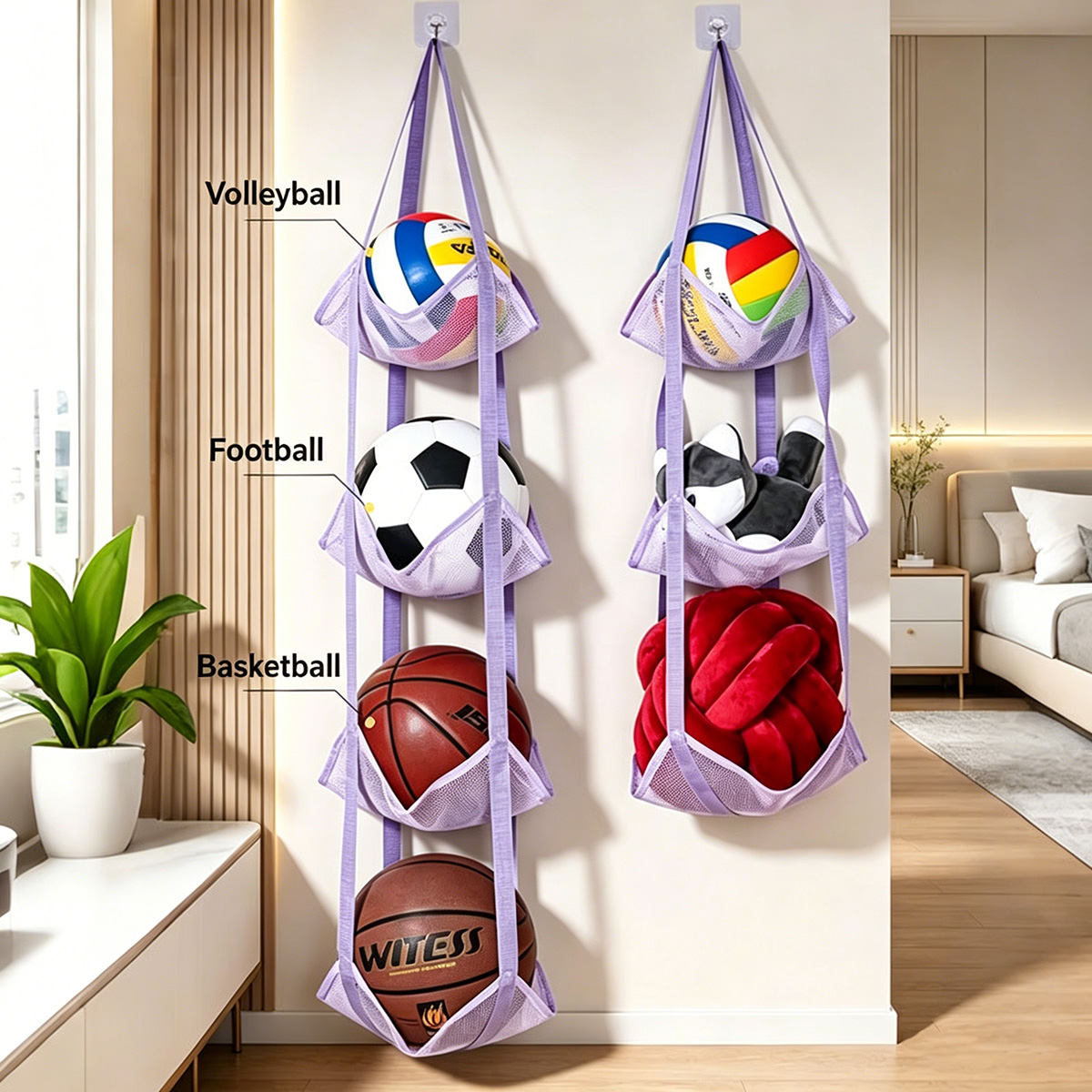 3/4 Tier Hanging Ball Storage  - огляд і ціна Sports Equipment Volleyball