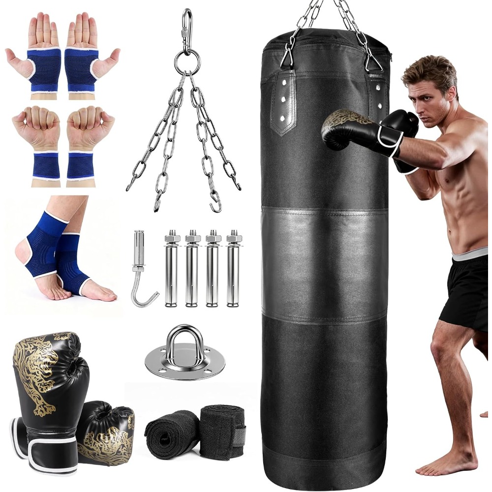 Punching Bag for Adults Leathe - огляд і ціна Boxing Glove Set
