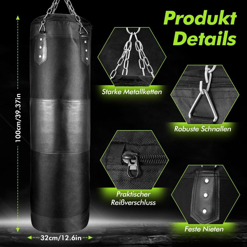 Punching Bag for Adults Leathe - огляд і ціна Boxing Glove Set