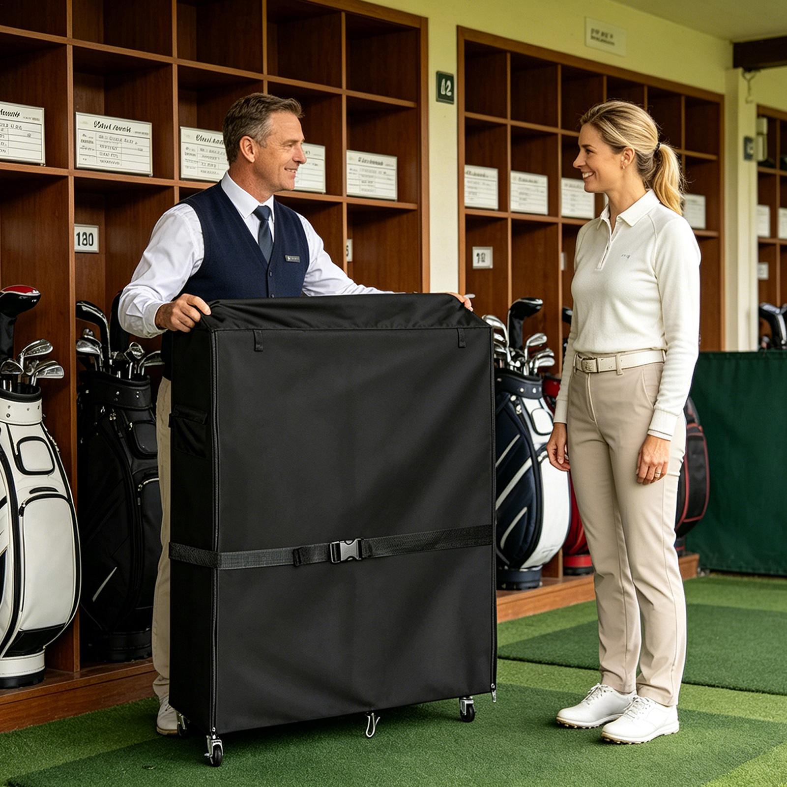 Golf Bag Storage Cover Oxford  - огляд і ціна Sports Equipment Garage Organizer