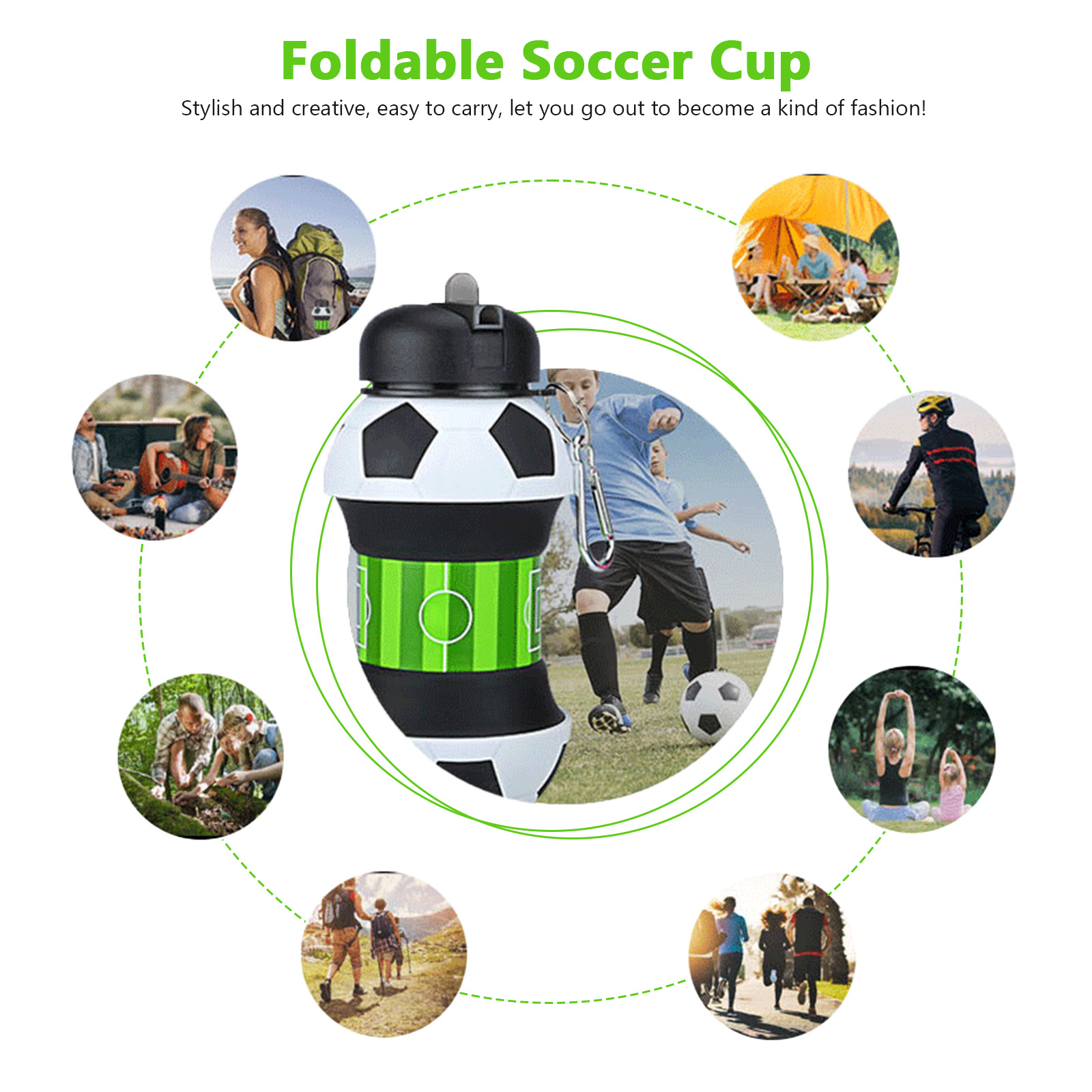 550ml Foldable Football Water  - огляд і ціна Sports Equipment Stores